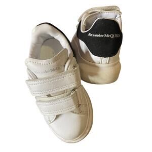 Alexander McQueen Toddler Sneakers EU25 US 8-9 White Leather 2-Strap Chunky Sole